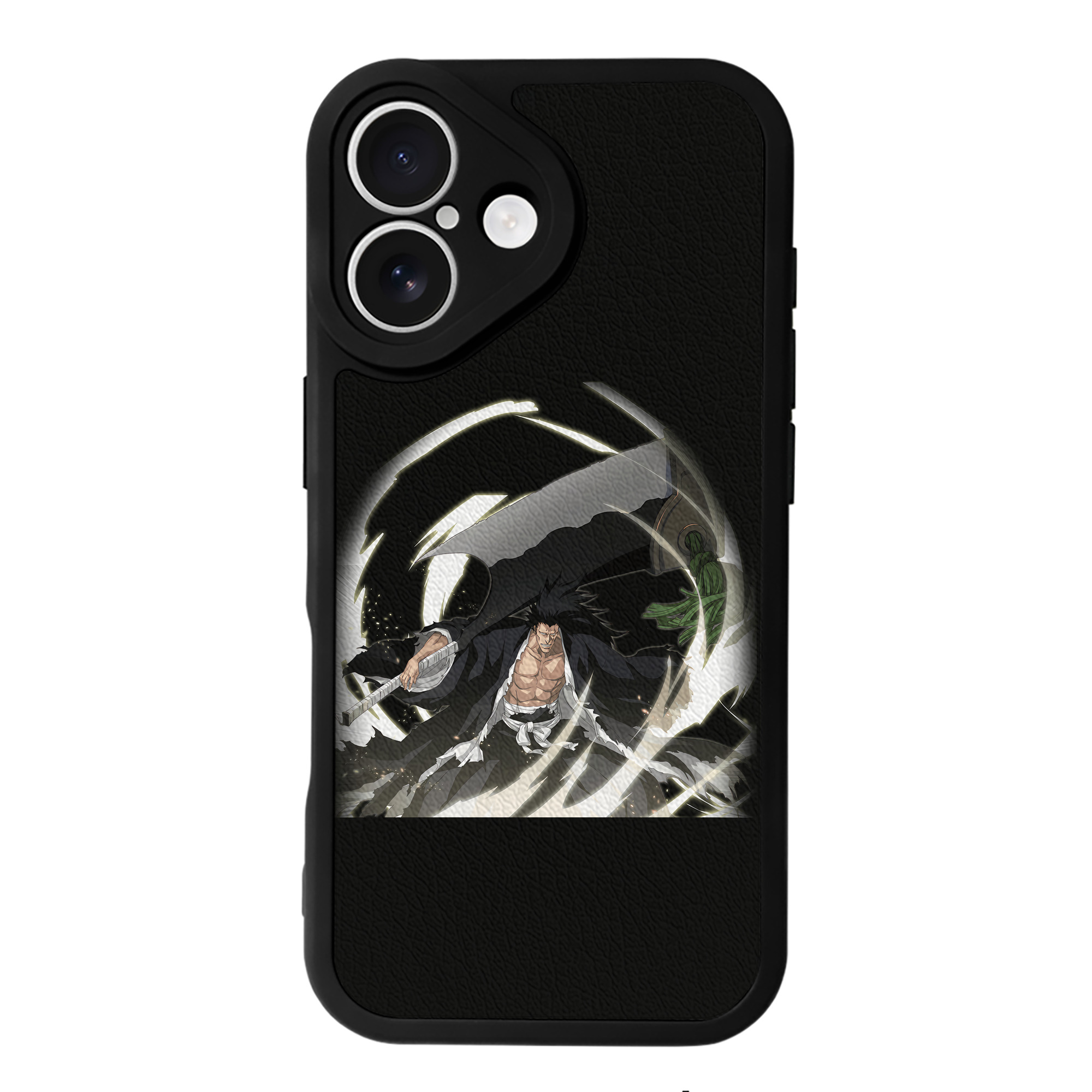 （画像用） ブリーチ ざらき けんぱち BLEACH Zaraki Kenpachi 【iPhone 16シリーズ対応】シリコンスマホケース（レザー調） 材質：シリコン